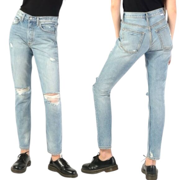 Boyish by Her Billy Jeans Womens 25 Easy Rider Button Fly Distressed Retro Y2K - Picture 2 of 13